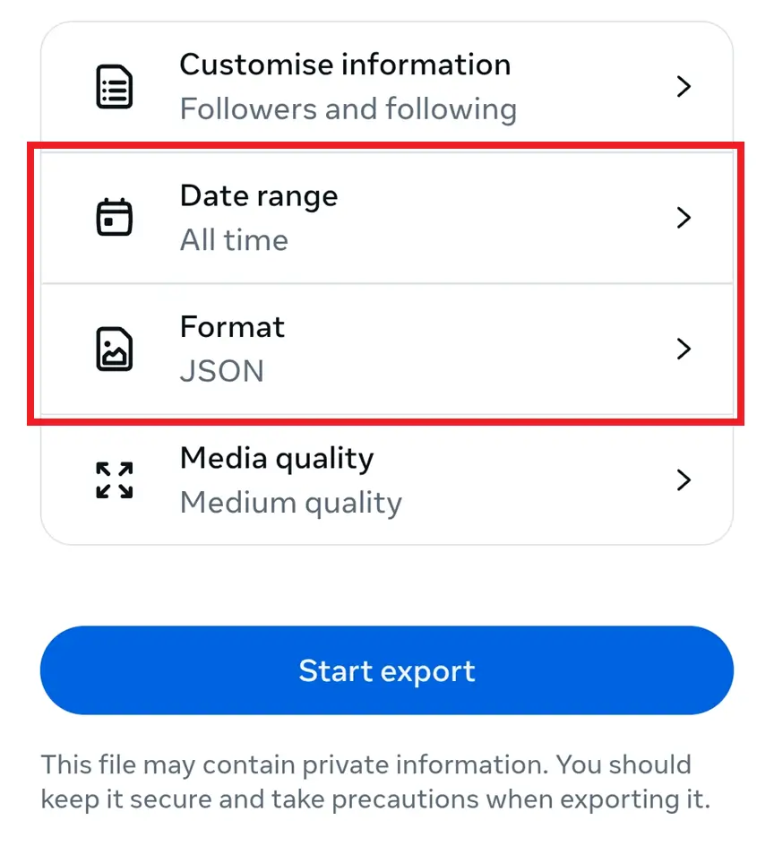 Step 10: Select Custom Range and Format